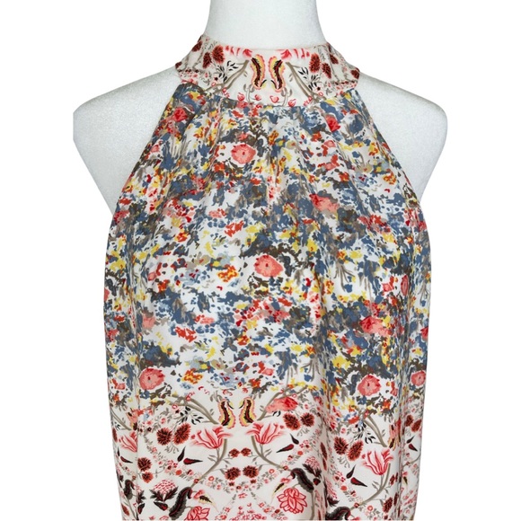 Lulu’s halter mini dress Floral Boho Springtime Sundress Wedding Guest NWT - Picture 6 of 9